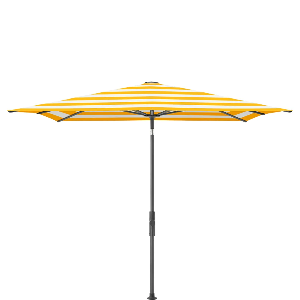 Glatz, Twist parasoll 240x240 cm anthracite Kat.5 624 Yellow Stripe