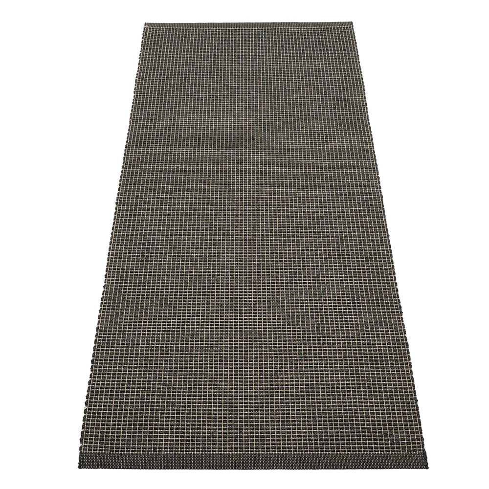 Pappelina, Emm teppe 70x180 cm Black/Linen Metallic