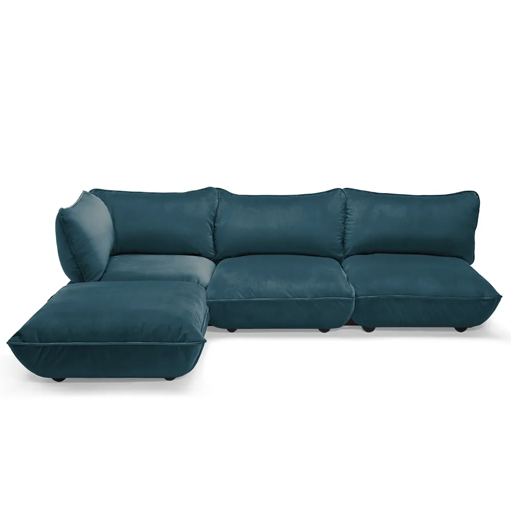 Fatboy, Sumo Hjørnesofa Velvet Recycled Petrol