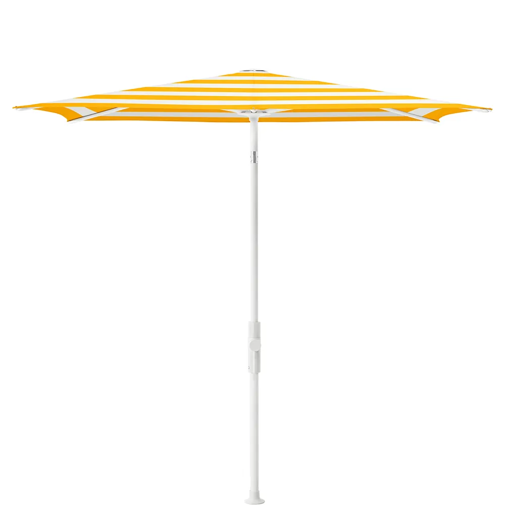 Glatz, Twist parasoll 210x150 cm matt white Kat.5 624 Yellow Stripe
