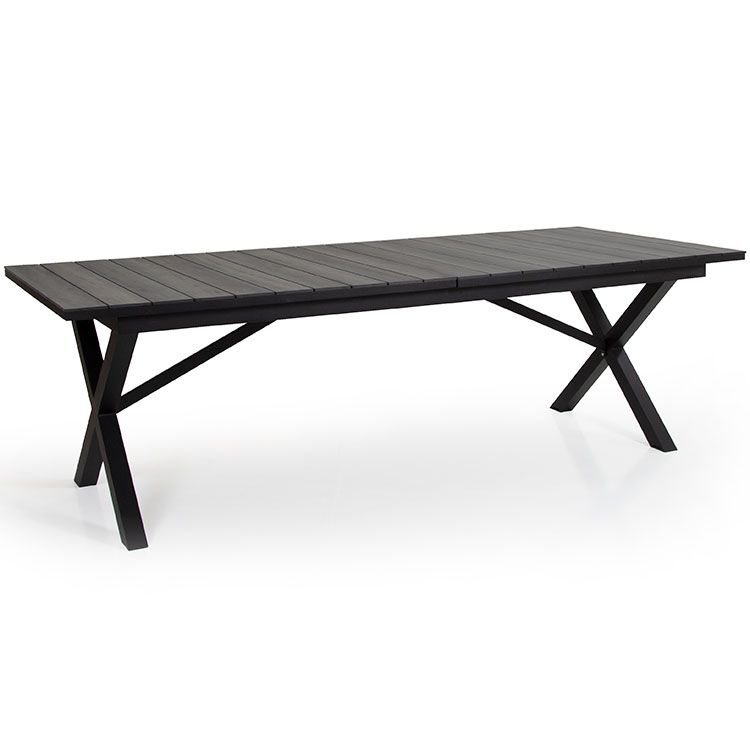 Brafab, Hillmond uttrekkbart spisebord 100x238-197 cm svart/grå
