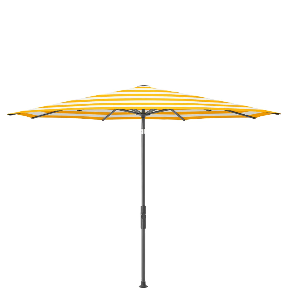 Glatz, Twist parasoll 270 cm anthracite Kat.5 624 Yellow Stripe
