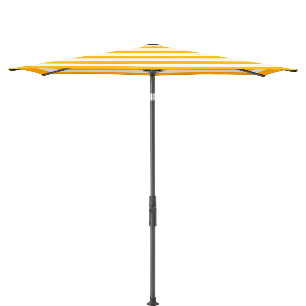 Glatz, Twist parasoll 210x150 cm anthracite Kat.5 624 Yellow Stripe